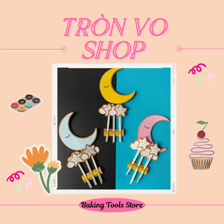 Set 5 que cắm - trăng- mây - sao mix màu