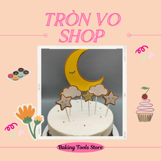 Set 5 que cắm - trăng- mây - sao mix màu