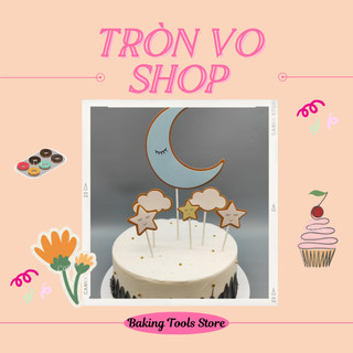 Set 5 que cắm - trăng- mây - sao mix màu