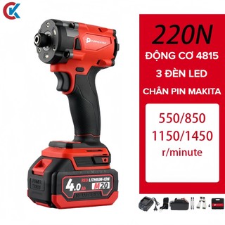 Máy bắn vít dùng pin 21v chính hãng purplestar - động cơ không chổi than