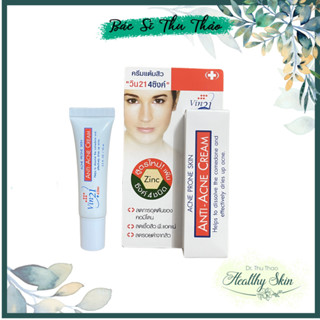 [10mL] Vin21 Anti - Acne Cream Kem Mụn với 4 loại hợp Chất Kẽm Giúp Da Giảm Mụn Ngừa Thâm Mụn
