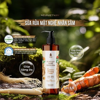 Sữa Rửa Mặt Nghệ Nhân Sâm MELA Góp Phần Ngăn Ngừa Mụn, Hỗ Trợ Làm Sáng Da 200ml