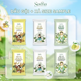 Dầu gội Bưởi, Dầu gội Gừng, Dầu gội Hoa Nhài - Kích thích mọc tóc, phục hồi hư tổn, nuôi dưỡng mái tóc bồng bềnh Sovena