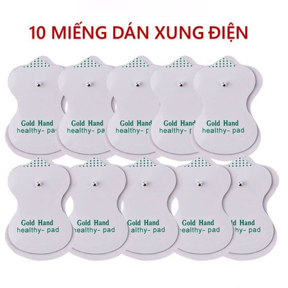 Combo 2/6/10 Miếng Dán Màu Trắng Điện Cực Dùng Cho Mọi Máy Massage Trị Liệu