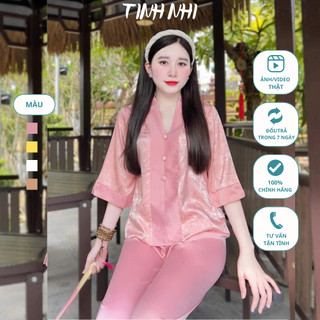 Đồ lam đi lễ TINH NHI lụa gấm sang trọng PP121