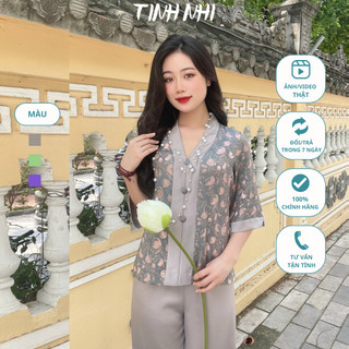 Đồ lam đi lễ TINH NHI lụa gấm tô châu mềm mại thoải mái PP122