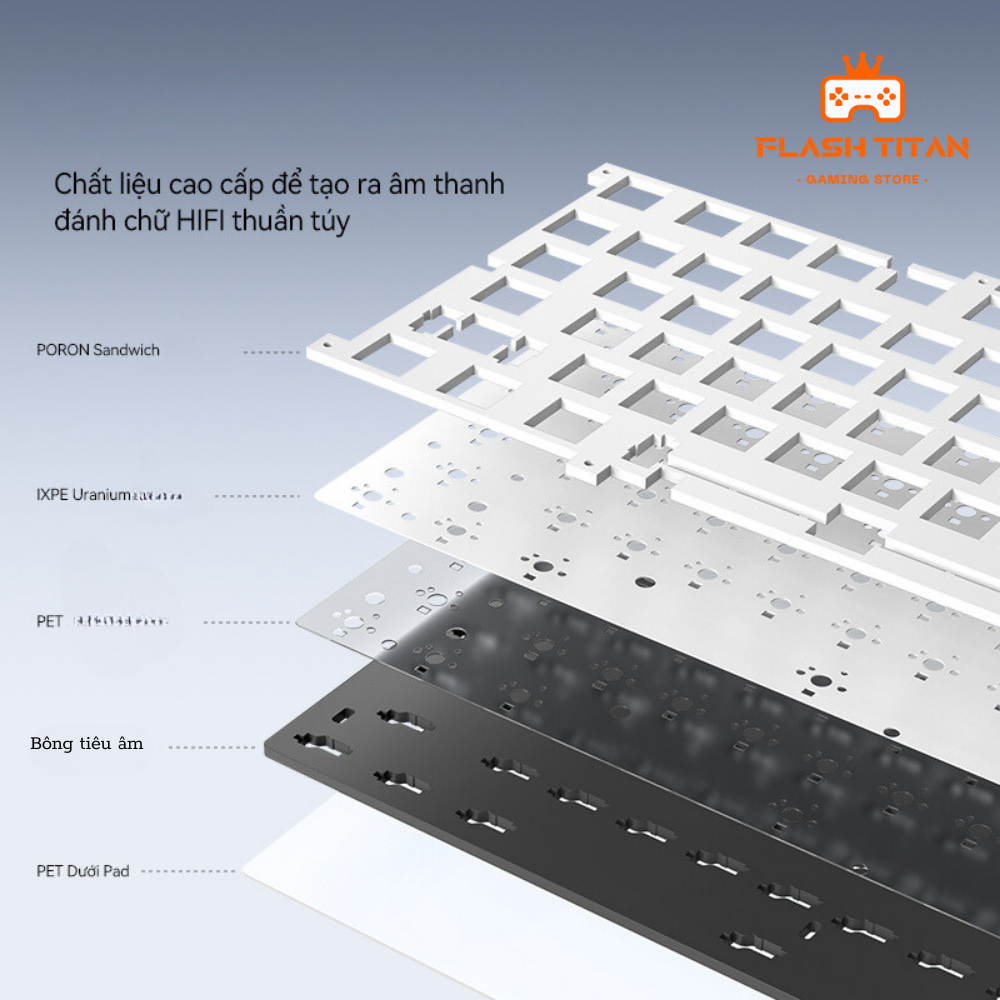 Bàn Phím Cơ Không Dây Dark Alien R83 - Led Mạch Xuôi - Keycap PBT Double shot - Full Foam | BigBuy360 - bigbuy360.vn