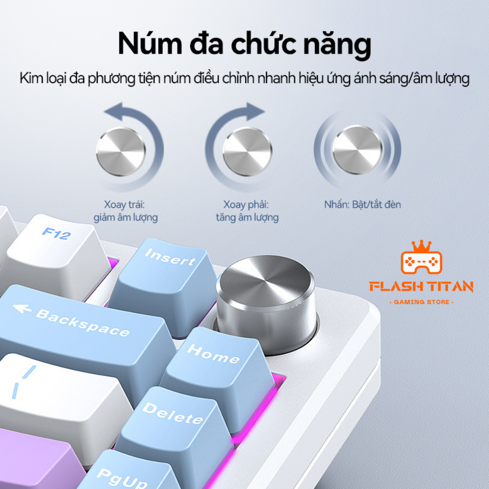 Bàn Phím Cơ Không Dây Dark Alien R83 - Led Mạch Xuôi - Keycap PBT Double shot - Full Foam | BigBuy360 - bigbuy360.vn