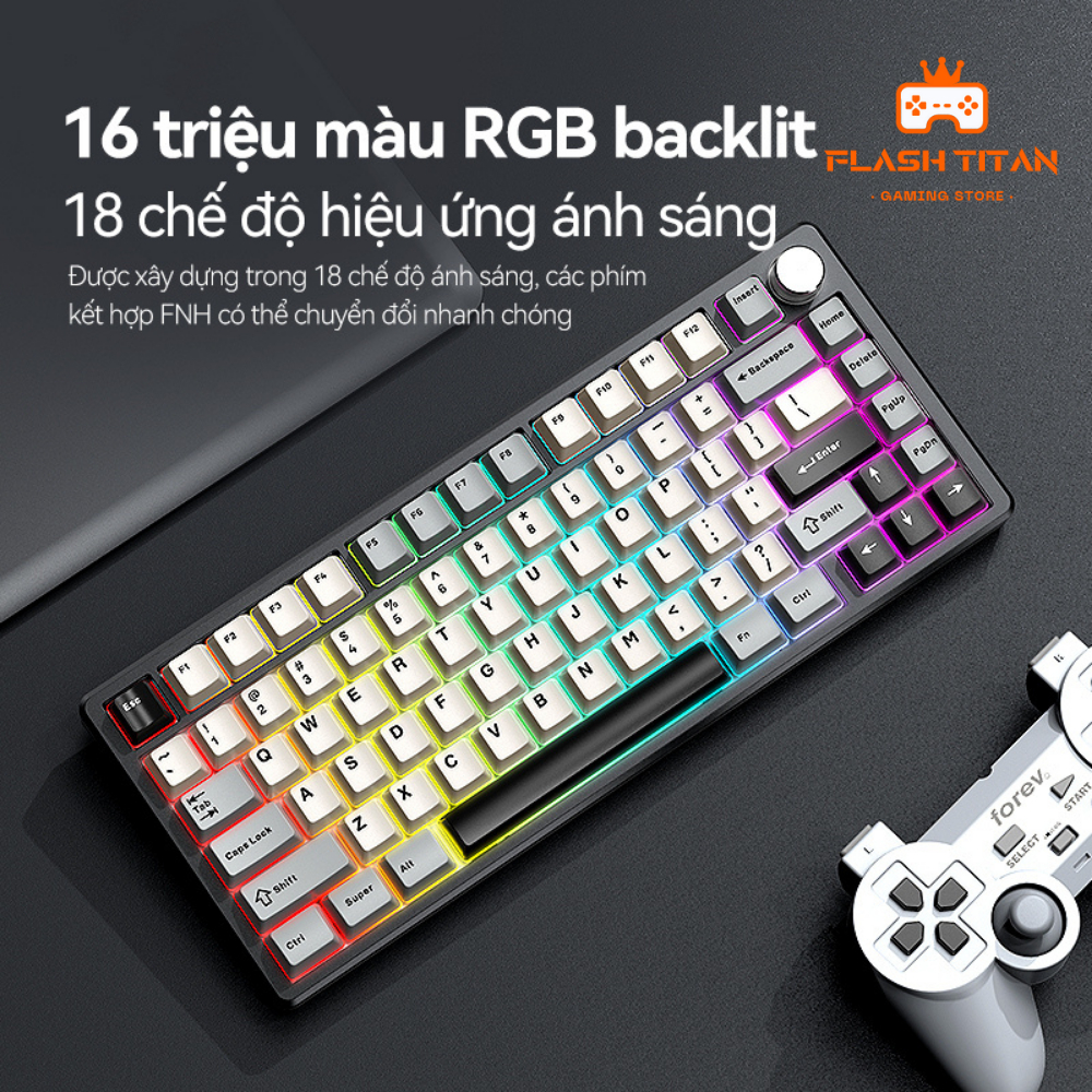 Bàn Phím Cơ Không Dây Dark Alien R83 - Led Mạch Xuôi - Keycap PBT Double shot - Full Foam | BigBuy360 - bigbuy360.vn