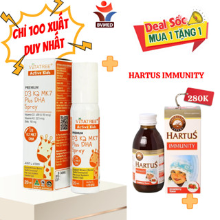 Vitatree D3 K2 MK7 Plus DHA Spray Chai 20ml