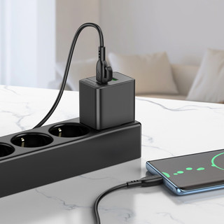 Củ sạc nhanh BOROFONE BAS14 có 2 Cổng Sạc Type C và USB