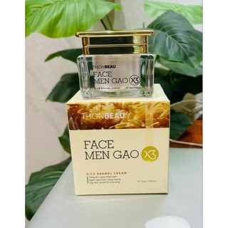 Kem face men gạo x3 30g .