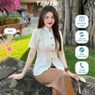 Đồ lam đi lê TINH NHI lụa gấm vân hoa duyên dáng thanh lịch PP124