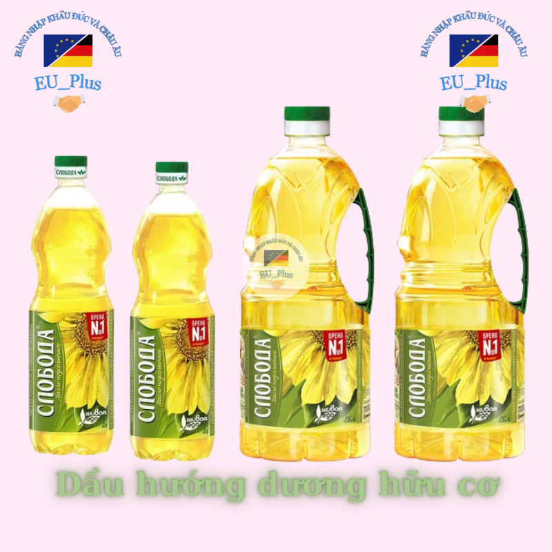 Dầu ăn hướng dương organic 1 lít Nga ( Dầu hữu cơ)  - 4600699501121