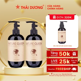 Bộ dầu gội và dầu xả cao cấp Nature Queen 100ml, 480ml - Sao Thái Dương