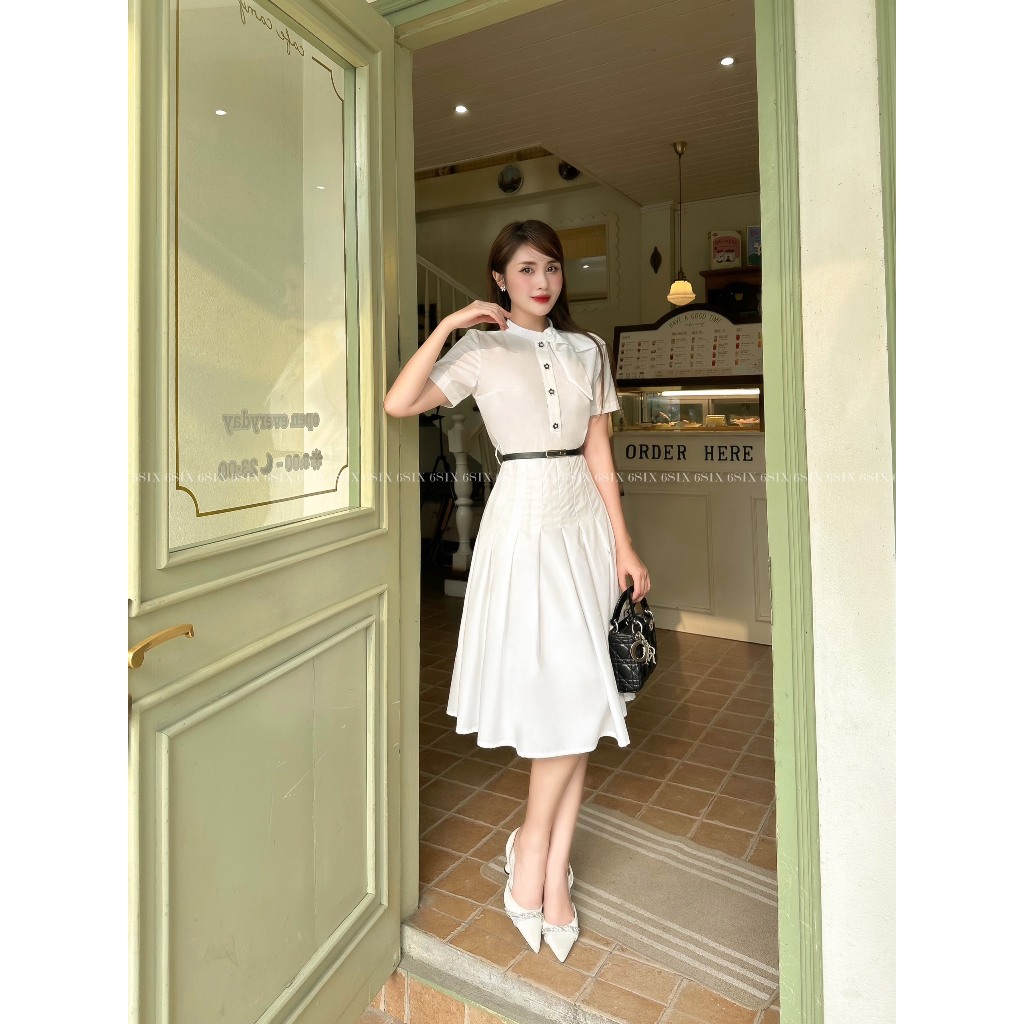 [6SIX closet] Váy sơ mi SISY nơ vắt