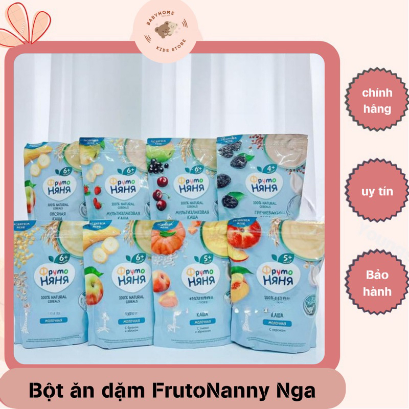 Bột Ăn Dặm Fruto Nga Chính Hãng gói 200g cho bé từ 4 tháng[date 2025 mẫu mới]