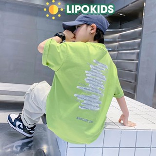 Áo phông cộc tay bé trai/bé gái size 110-170(17-58kg)size đại, Áo thun trẻ em ngắn tay Xanh neon chất cotton mịn mátA198