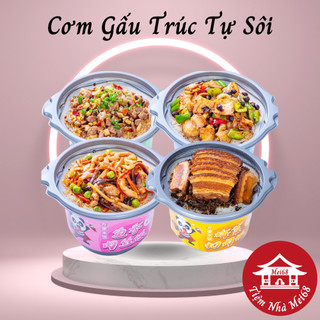 Cơm Gấu Trúc Tự Sôi Trùng Khánh - Cơm Lạp Xưởng - Cơm Thịt Kho - Cơm Bò Nấm Siêu Ngon - Hộp To 283g - tiemnhamei68