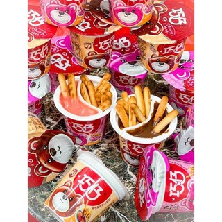 Combo 5 hộp Bánh quy que chấm vị dâu và socola