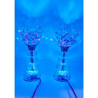 Đèn pha lê sáng đổi màu cao 23cm