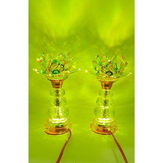 Đèn pha lê sáng đổi màu cao 23cm