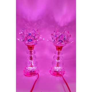 Đèn pha lê sáng đổi màu cao 23cm