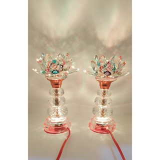 Đèn pha lê sáng đổi màu cao 23cm
