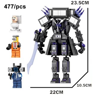  Đồ Chơi Xếp Skibidi Toilet Lắp Ráp Titan Tv Man v3 Clock Man Drill Man King Cameraman Titan TV man Audioman Monitor Rẻ 