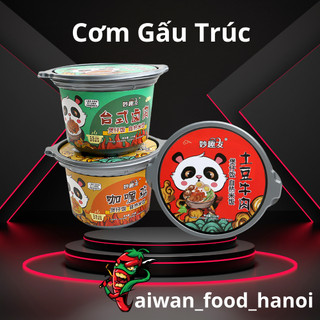 Cơm tự sôi gấu trúc - cơm gấu lạp xưởng - cơm bò nấm - cơm thịt kho trùng khánh - hộp to 283g - taiwan_food_hanoi