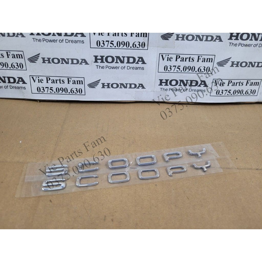 Cặp tem sườn xe máy Scoopy Honda Indo