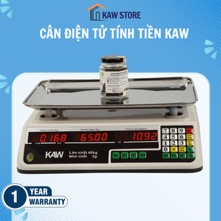 Cân điện tử bán hàng tính tiền Kaw 40kg - chất lượng tốt, chuẩn xác, chống nước - Bảo hành chính hãng