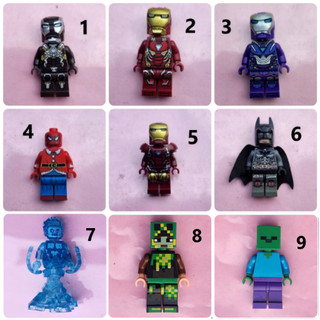 Minifigures Marvel, Minecraft, Spider Man,Superman, DC Super Heroes, The Drowned