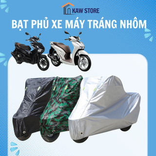 Áo trùm xe máy cao cấp, Bạt phủ xe máy 3D Tráng Nhôm với 3 lớp dày dặn bảo vệ 24/24 - Loại xịn mẫu 2022