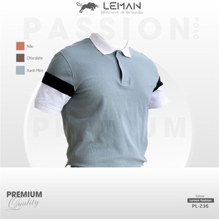 Áo thun polo nam Leman ngắn tay có cổ PL236 vải Cotton Pique cao cấp Regular form menswear