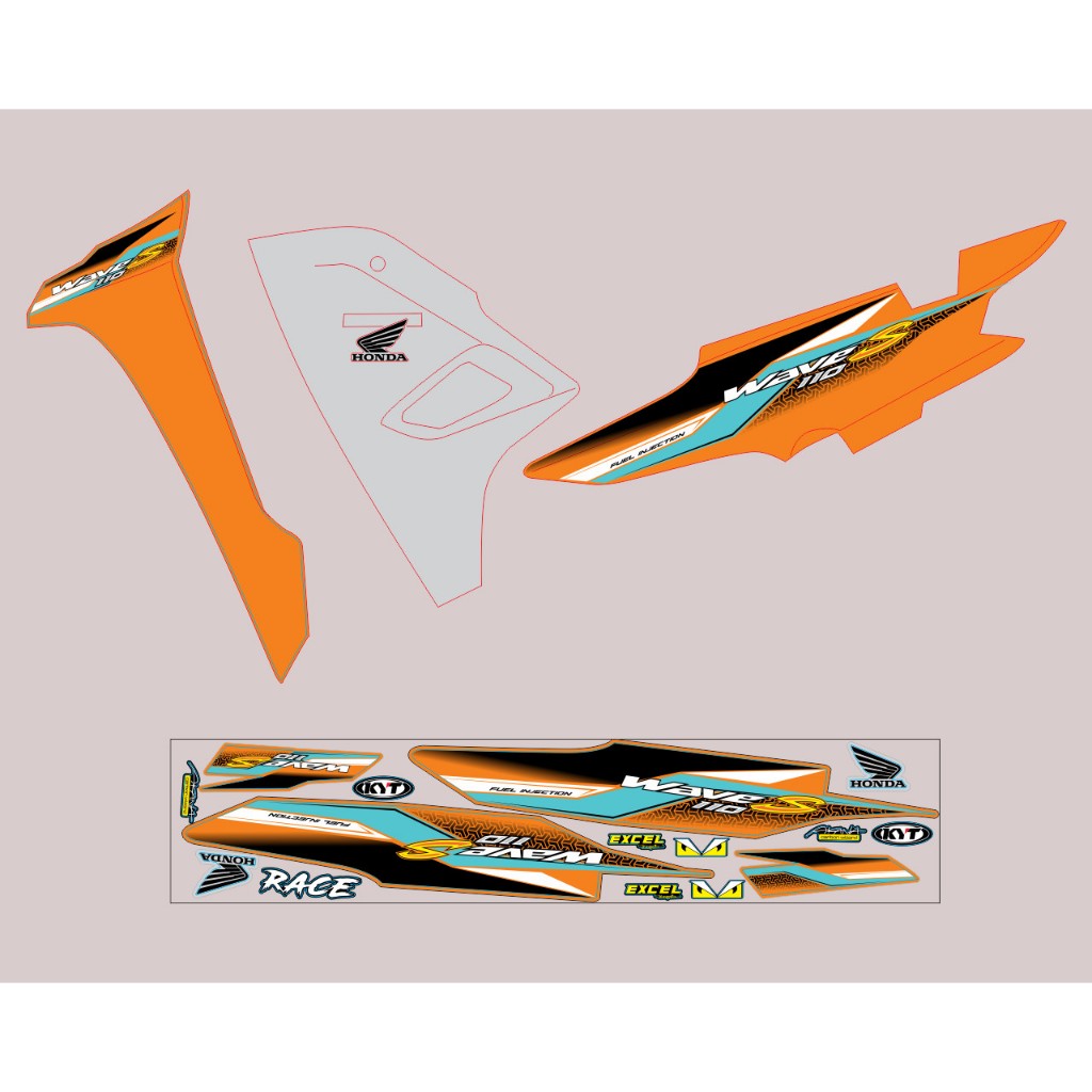 TEM CHẾ WAVE A XE CAM - TEM WAVE A KIỂNG ĐẸP 