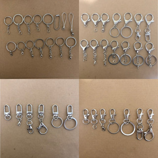 Móc khóa càng cua khoen móc khóa thú bông phụ kiện len handmade bạc