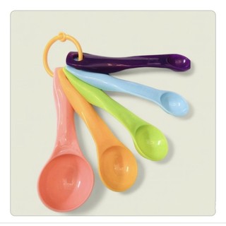 Dụng Cụ Bộ 5 Thìa Đo Lường Nguyên Liệu Làm Bánh Làm Thức Ăn Có Vạch Chia Thể Tích Trên Tay Cầm