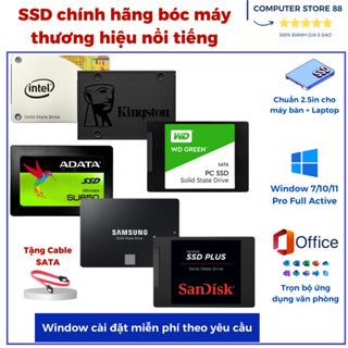  Ổ cứng SSD 120Gb chuẩn SATA 2.5in hàng bóc máy chính hãng Samsung,Kingston Intel + tặng kèm miễn phí Cable chuẩn SATA 3 