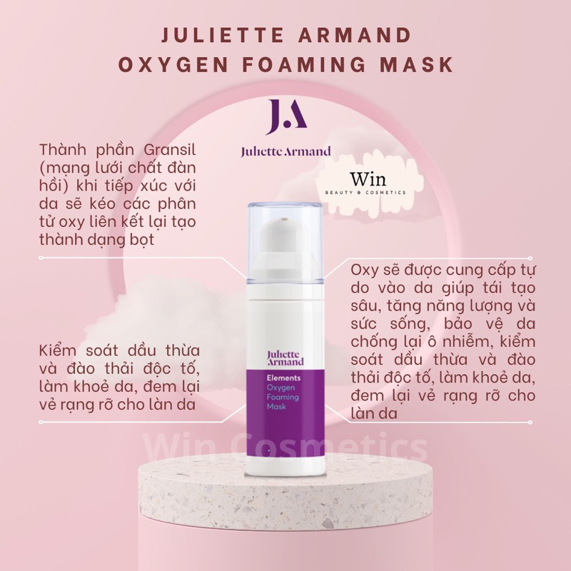 [Hàng Cty] Mặt Nạ Juliette Armand OXYGEN FOAMING MASK - Wincosmetic