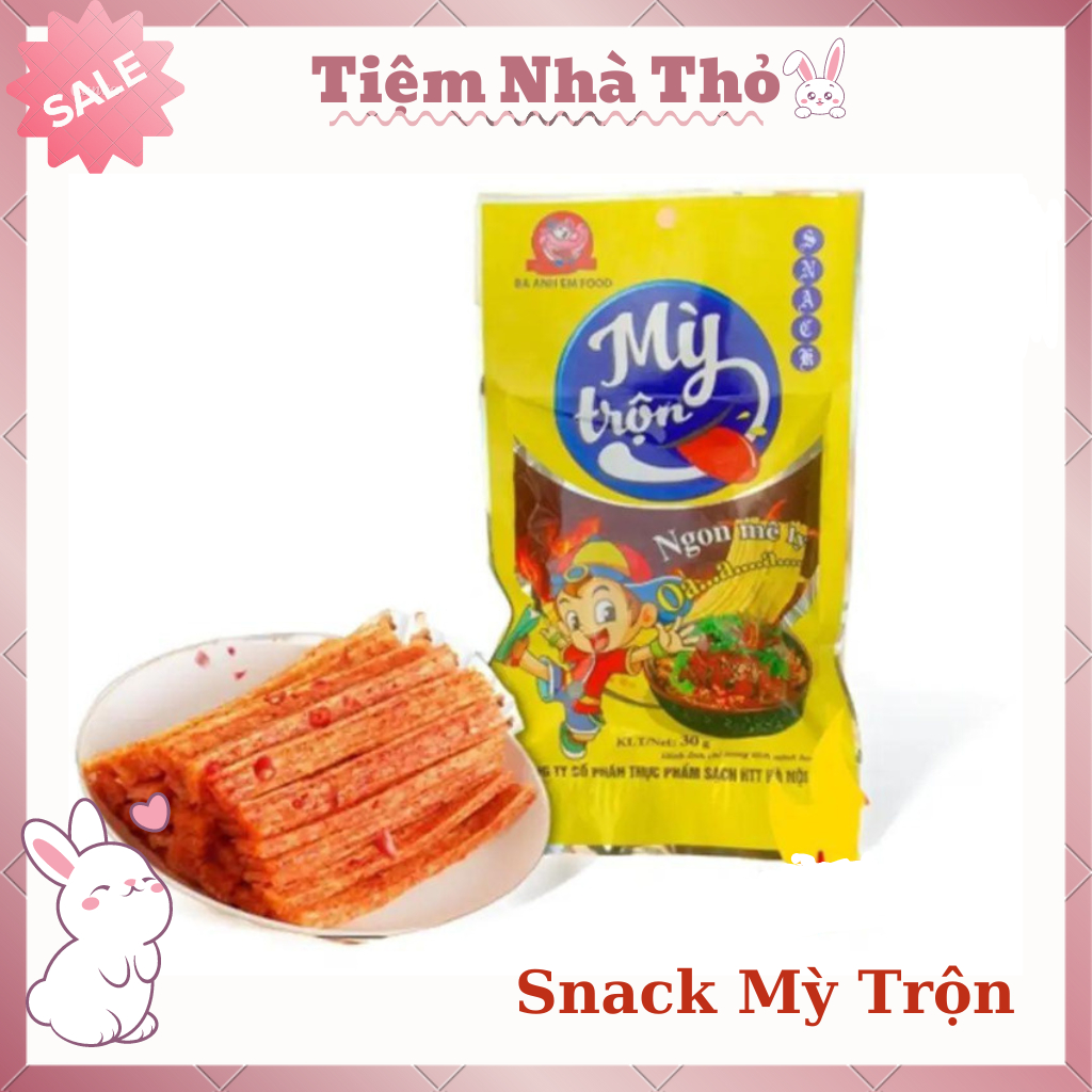 Snack Mì Trộn Ba Anh Em foods Hương Vị Chua Cay, Bịch 30 gói. Đồ Ăn Vặt, TiemNhaTho18