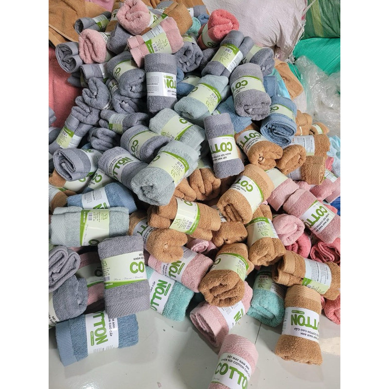 Khăn mặt sợi bông 100% cotton mềm, mịn