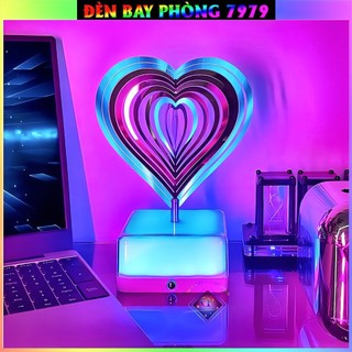 Đèn led trái tim 16 màu rgb quay 360 độ kèm remot sự lựa chọn hoàn hảo cho mọi không gian