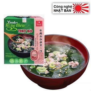 [Công Nghệ Nhật Bản] Canh Rong Biển Bò Dinh Dưỡng Ăn Liền Miso Asuzac Hộp 10 Gói Nấu Nhanh 3 Phút Tiết Kiệm Tiện Lợi