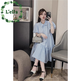 Váy bầu babydoll đầm bầu công sở sơ mi kẻ