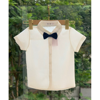 Áo sơ mi trắng tay ngắn dành cho bé trai mia.kids