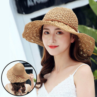 Mũ cói móc viền ren xinh xắn
