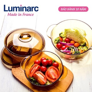 Nồi thủy tinh Luminarc Amberline 1L,1.5L,2L dùng bếp ga, bếp hồng ngoại - C6317/C6313/C6008 | Hàng chính hãng