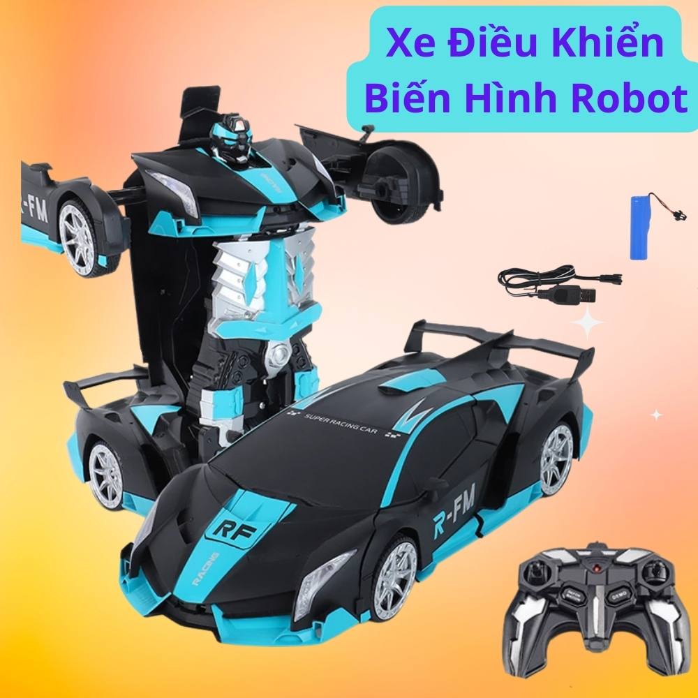 Ô tô điều khiển từ xa xe điều khiển từ xa oto điều khiển biến hình robot quay…