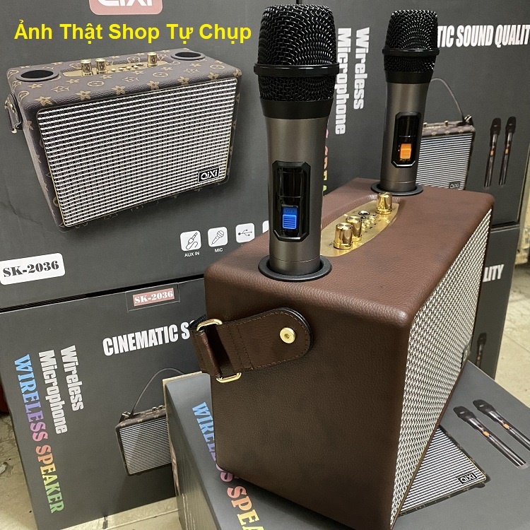 Loa Bluetooth Karaoke SK2036 Bản Cao Cấp Nhất Kèm 2 Micro Không Dây Âm Thanh Siêu Hay Nghe Nhạc Bass Căng SK03 DOSUHO | BigBuy360 - bigbuy360.vn